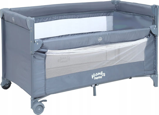 Hanks Kids Laufstall 2 Ebenen mit Matratze Graue 73cm