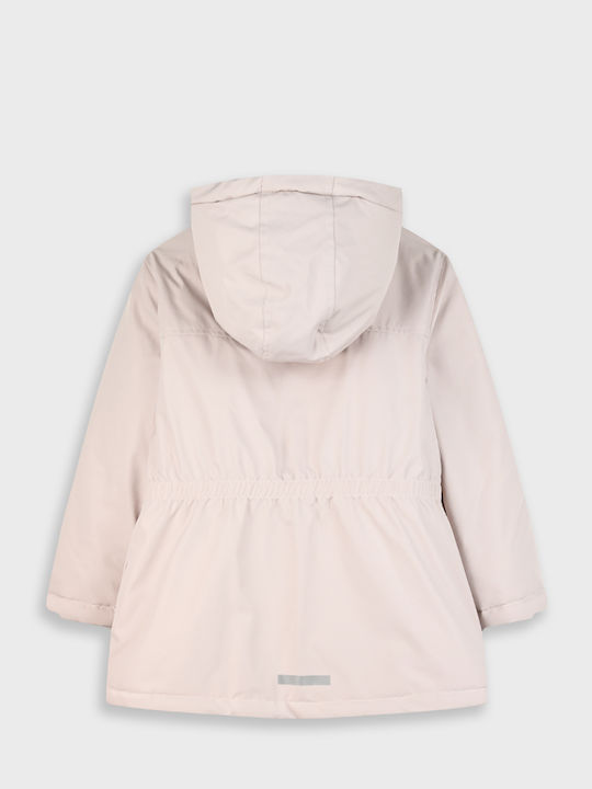 Kids Casual Short Hooded Jacket Dusty Pink