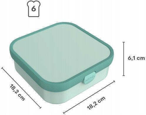 Rosti Mepal Campus Plastic Kids' Food Container Frozen 1.65 Litre Multicolour 18.2 x 18.2 x 6.1 cm