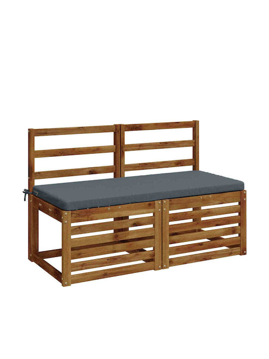 Outdoor Wooden Bench With Cushions 100x50cm