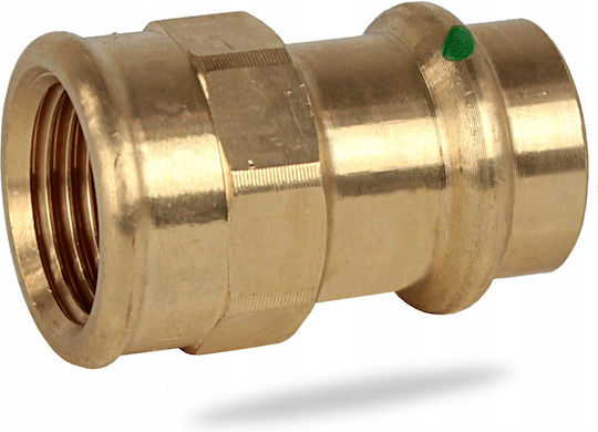 Viega Transitional Fitting Sc 15mm X 3/4" Glossy Brass Pipe Connector