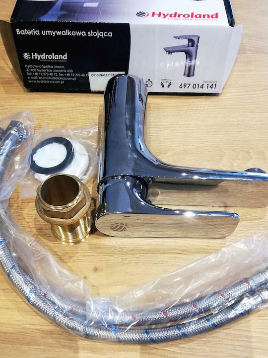 Hydroland Retro Waschbeckenarmatur Silber