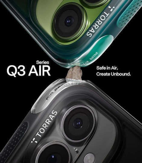 Калъф Torras Ostand Spin Air Q3 Magsafe Стойка Черен За iPhone 18 Pro Max/17 Pro Max