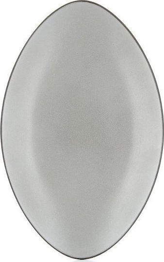 Revol Oval Porcelain Grey Serving Platter 35x22.3cm