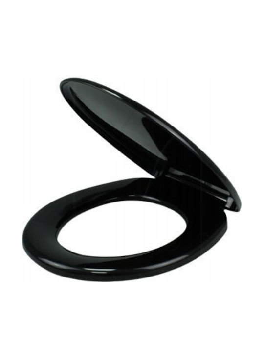 Plastic Toilet Seat 38.5x47cm Black