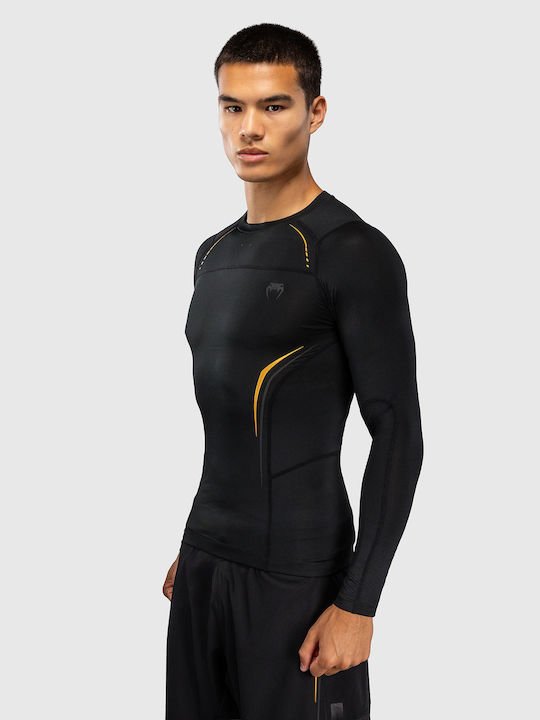 Venum Men's Long Sleeve Shirt VENUM-06389-126 for Jiu-Jitsu / MMA Black