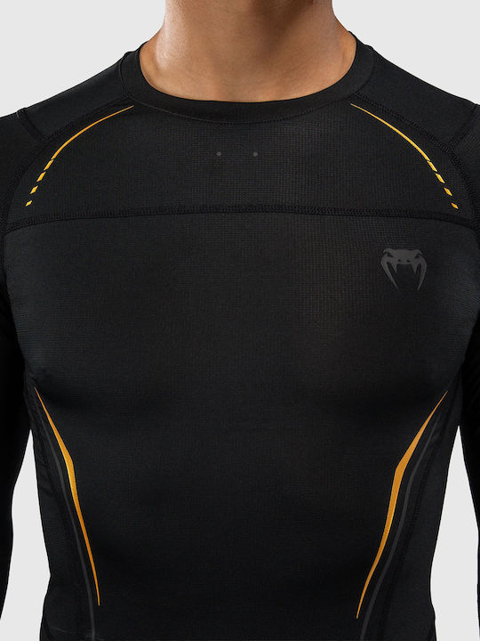 Venum Men's Long Sleeve Shirt VENUM-06389-126 for Jiu-Jitsu / MMA Black