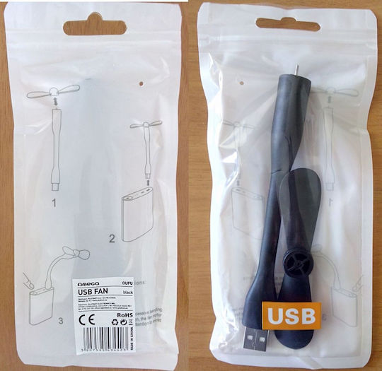 Omega Ventilator USB Negru 43442