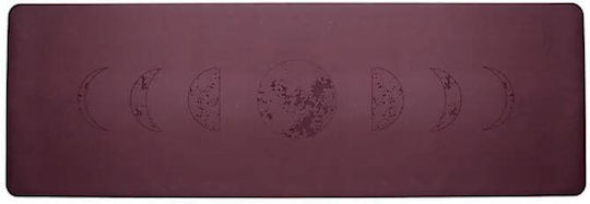 Yogi & Yogini Στρώμα Yoga Celestial Moon Burgundy με Ιμάντα Μεταφοράς (183x61cm)
