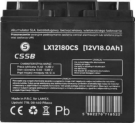 Blow UPS-Batterie mit Gewicht 18Ah und Spannung 12V