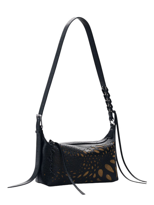Knitted Women's Handbag / Shoulder / Crossbody Set Black