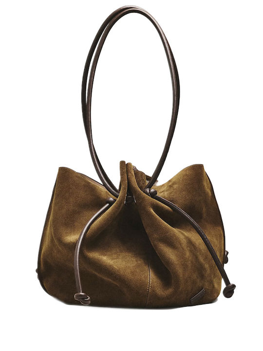 Farm Rio Δερμάτινη Γυναικεία Tote Τσάντα Suede