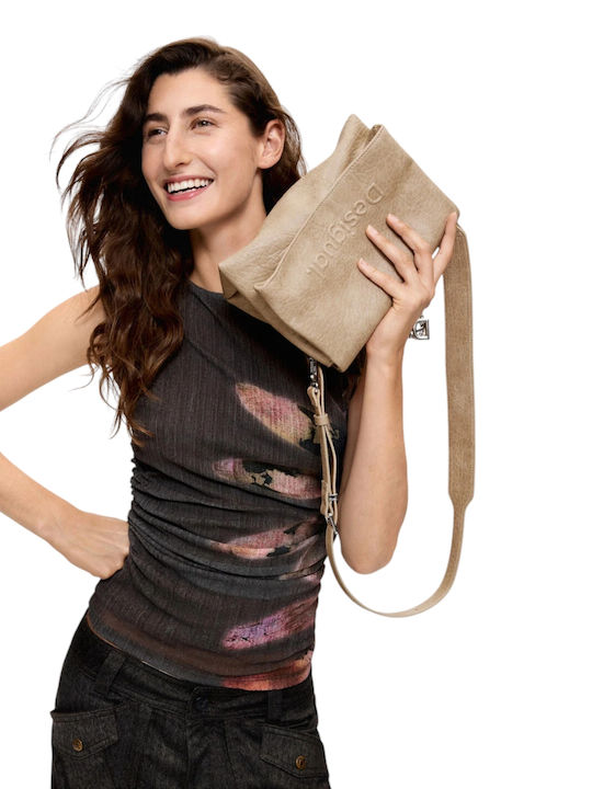 Set Knitted Women's Flap Bag Beige