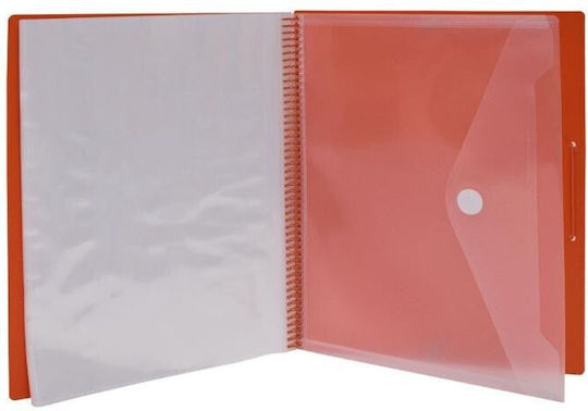 Skag Spiral Buch anzeigen A4 21x29,7cm Transparente Hülle Für Außendeckel Gummi 40 Stück Verschiedene Farben 305341