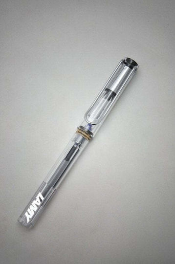 Lamy Safari 012 Писалка Medium Прозрачна с Червено Мастило