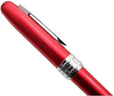 Platinum Plaisir Fountain Pen Medium Red Aluminum With Red Ink
