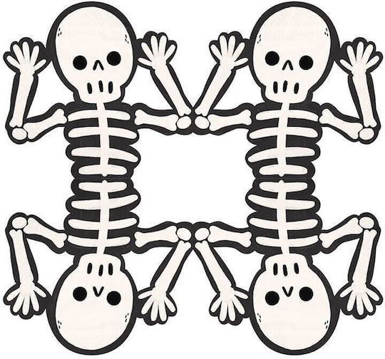 Party-Servietten Skelett Spooky Friends 12 Stück