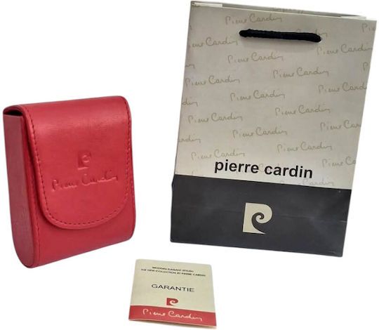 Pierre Cardin Кожена Табакерка Калъф За Пакет Цигари Червена 99405-203