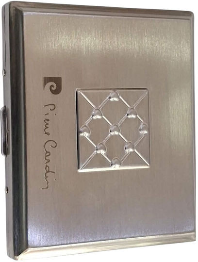 Μεταλλικη Ταμπακιερα Pierre Cardin Ασημι 9χ8x2cm 99202-100
