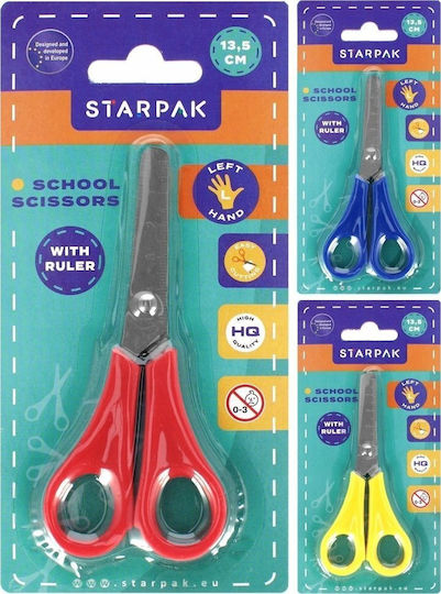 Starpak Scissors For Left-Handers 13cm With Metallic Blue Blade 1 Piece