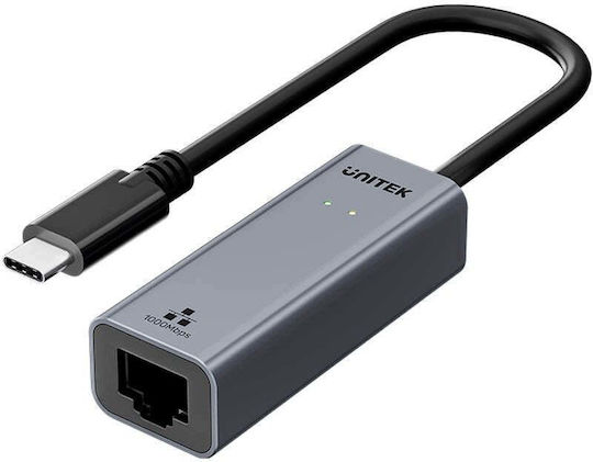 Unitek Gigabit Ethernet Адаптер за мрежа USB-C с кабелна Ethernet връзка