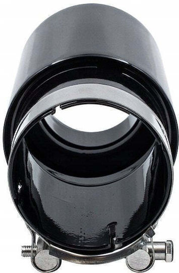 Poujoulat Kaminrohr Abschluss Typ 51 89mm Eingang 76mm Schwarz Chrom