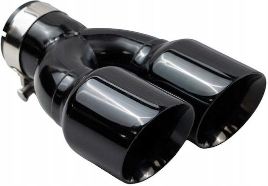 Poujoulat Kaminrohr Abschluss Typ: 36 89mmx2 Eingang 67mm Schwarz Chrom Set