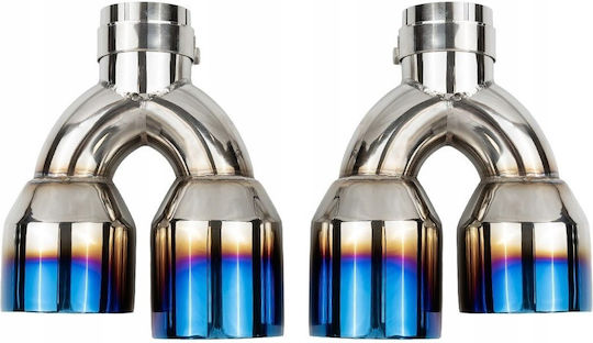Poujoulat Kaminrohr Abschluss Typ: 37 101mmx2 Eingang 76mm Glänzend Burn Set