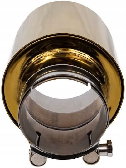 Poujoulat Kaminrohr Abschluss Typ 39 89mm Eingang 76mm Gold Satin