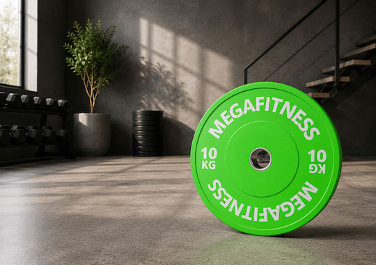 MegaFitness Bumper Disc Bumper De Tip Olimpic Cauciucat 1 x 10kg Φ50mm