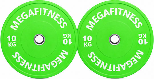 MegaFitness Bumper Disc Bumper De Tip Olimpic Cauciucat 1 x 10kg Φ50mm