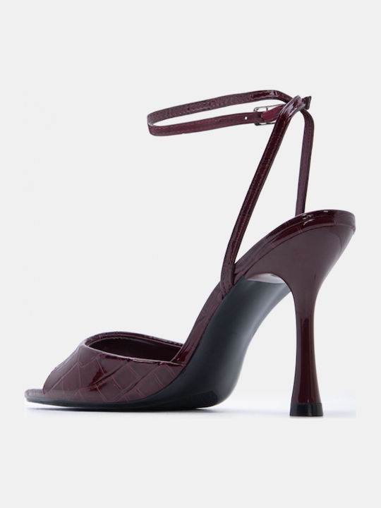Sandale Elegante Damă Burgundy