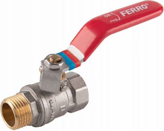 Ferro Сферичен кран гайка-мъжка резба лост 1/2 F-power Pro