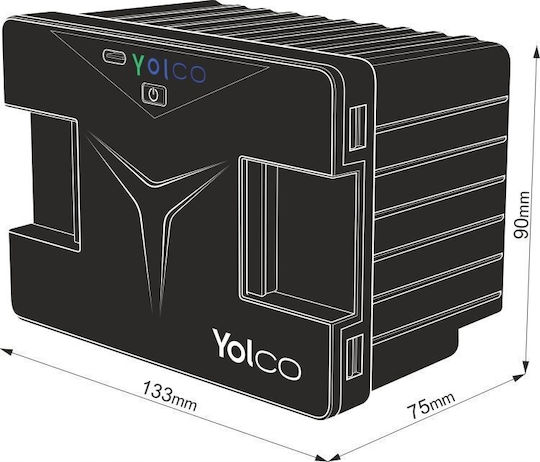 Yolco Преносим хладилник 4 л Черен