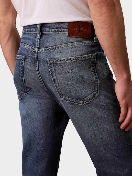 Pantaloni de Blugi pentru Bărbați Elastic Tapered Dark Aged Denim