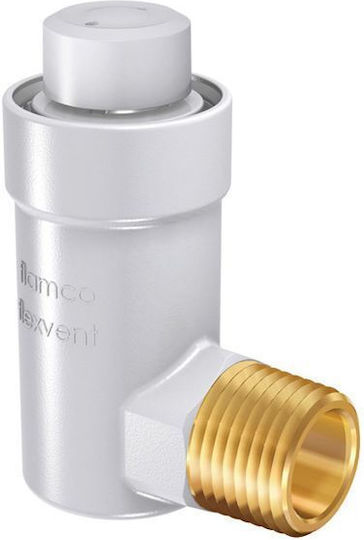 Flamco Flexvent R Aerisitor Automat pentru Calorifer Unghiular 1/2" Alb 27711