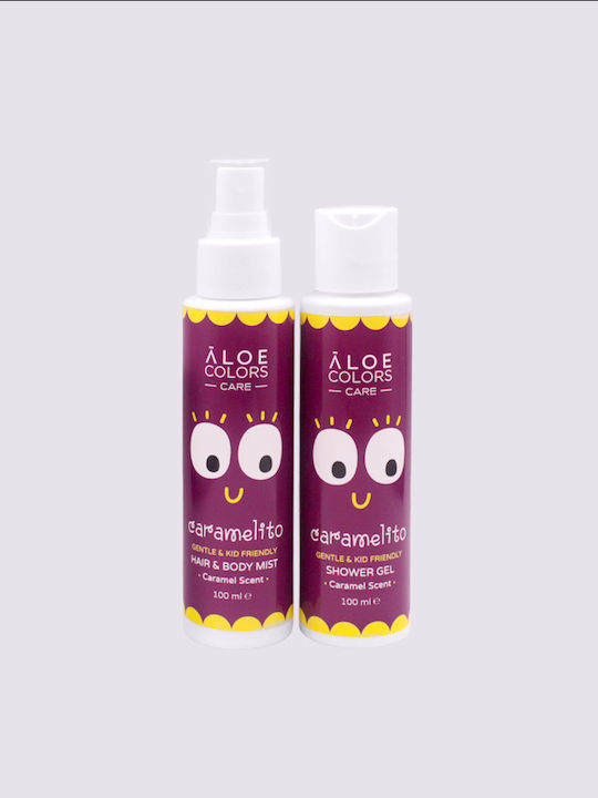 Aloe Colors Caramelito Σετ Περιποίησης για Καθαρισμό Σώματος 4τμχ