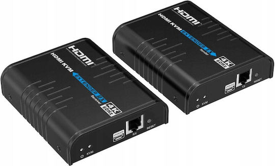 PremiumCord Av Система за предаване на сигнал PremiumCord HDMI удължител до 120m през LAN 4k@60hz през IP черен