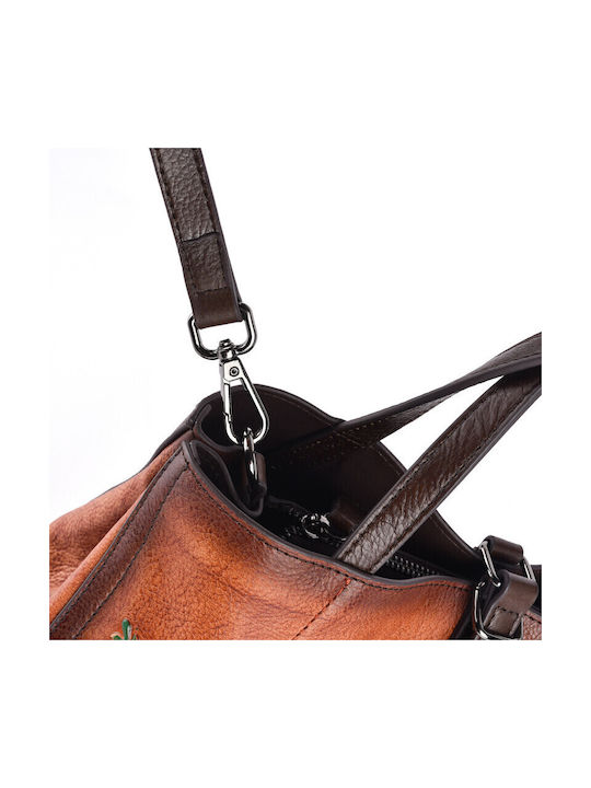 Leder Damen Handtasche Schulter Crossbody Braun