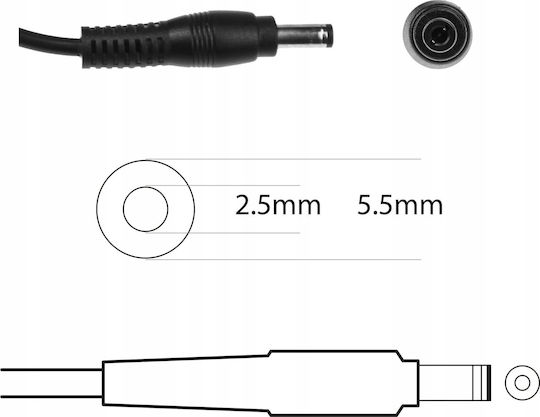 Green Cell Лаптоп Зарядно Устройство 65W 19V 3.42A за Asus / Toshiba със Свалящ Се Кабел За Захранване и със Сет Букси