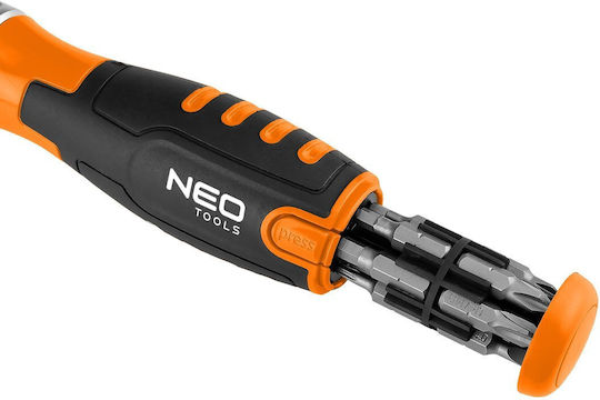 Neo Tools Отвертка с тресчотка и магнитни сменяеми накрайници