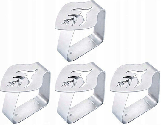 Lumarko Metall Material Für Schmuck In Blumenform Aus Silber 4,5x3,5cm Set 4Stück