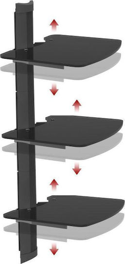 Ergosolid Ovi-s3 Audio Video DVD Regal Gehärtetes Glas Sehr Hochwertige Verarbeitung