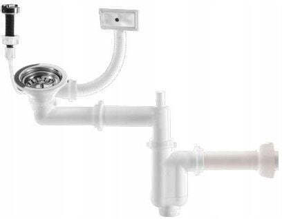 Akces-Med Plastic Sink Siphon with Overflow