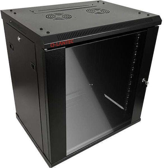 A-LAN Wandmontierte Rack-Schränke 19U 60x45cm Schwarzes