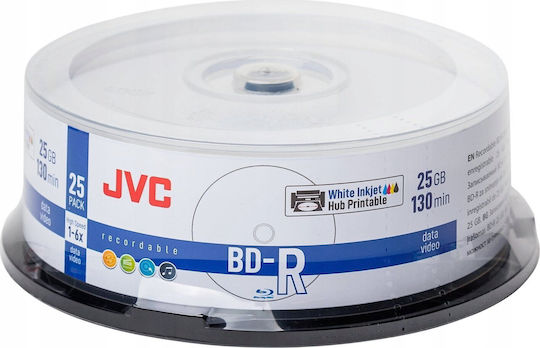 JVC Записваеми BD-R 6x 25GB Кутия за торта 25 бр