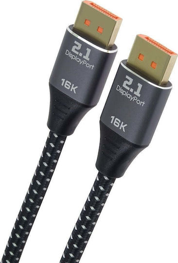 PremiumCord Καλώδιο DisplayPort male - 1.5m Μαύρο