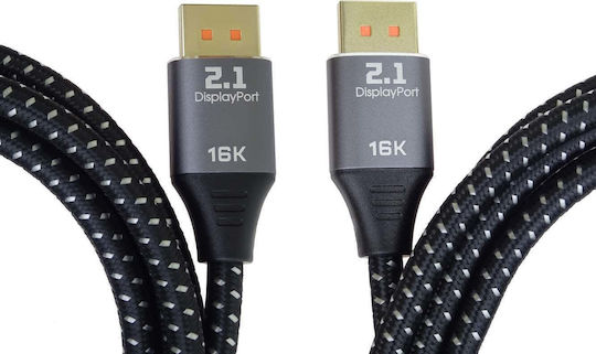 PremiumCord Καλώδιο DisplayPort male - 1.5m Μαύρο