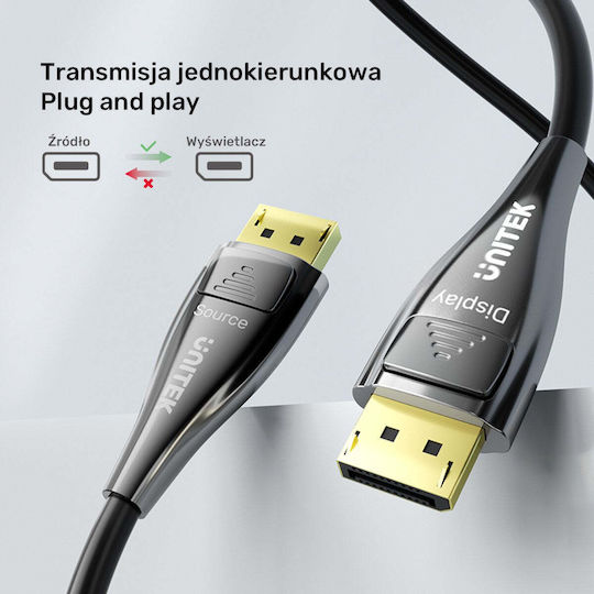 Unitek DisplayPort-Kabel männlich - 10m Schwarze