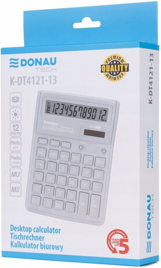 Donau Калкулатор 12 Цифри в Сребрист Цвят